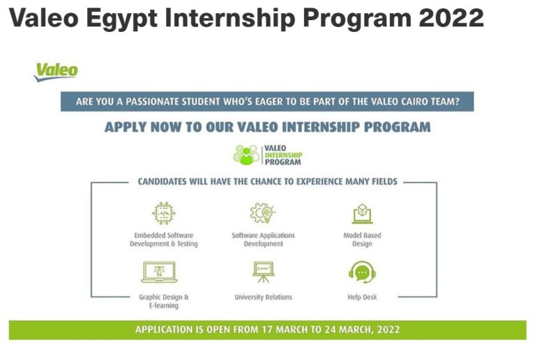 Valeo Egypt Internship Program 2022